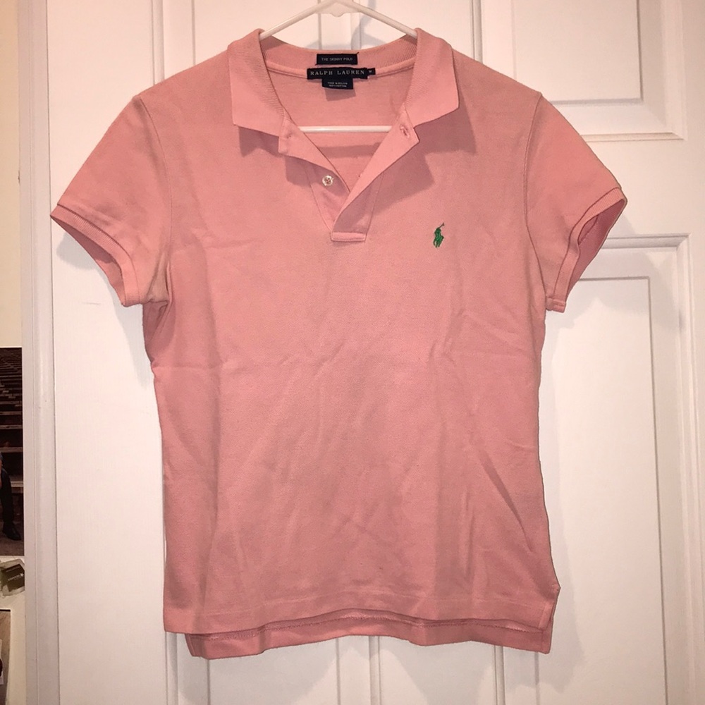 Ralph Lauren pink skinny polo